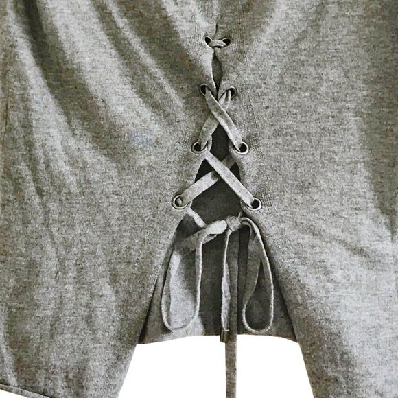 n:PHILANTHROPY Graves Lace Back Sweater, Size XS, Gray - Picture 10 of 13